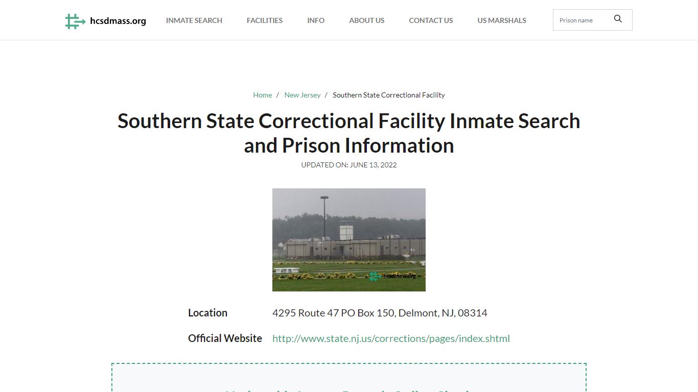 Southern State Correctional Facility Inmate Search ...